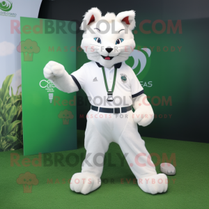 White Lynx maskot kostym...