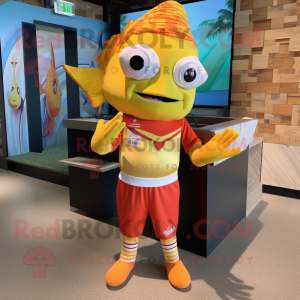Postava maskota Gold Fish...