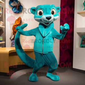 Turquoise Weasel mascotte...