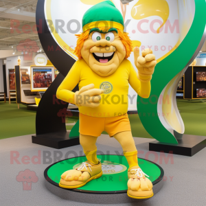 Gul Leprechaun Hat maskot...