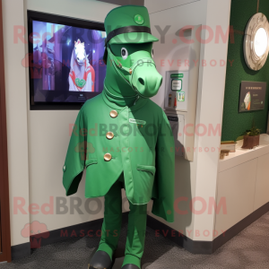 Grön hästsko maskot kostym...