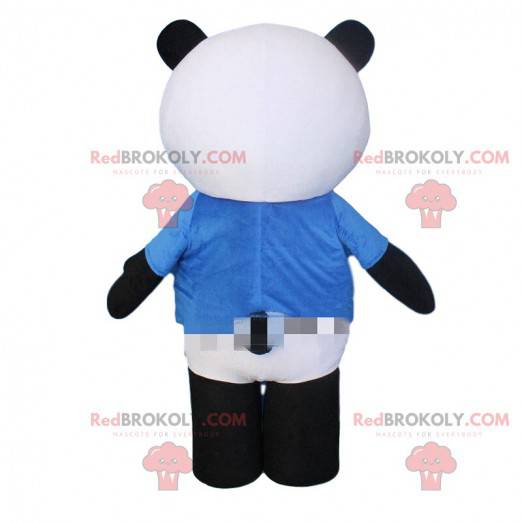 Mascotte d'ours blanc et noir, costume de nounours géant -