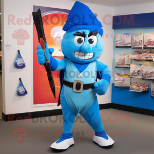 Blue Knife Thrower mascotte...