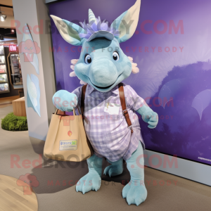 Lavendel Triceratops maskot...