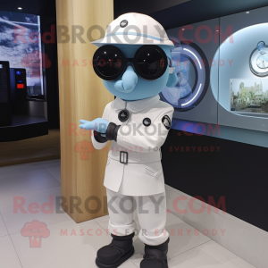 nan Camera mascot costume character dressed with a Jumpsuit and Bracelet watches