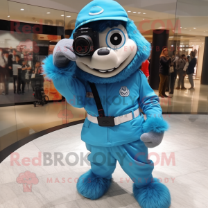 nan Camera mascot costume character dressed with a Jumpsuit and Bracelet watches