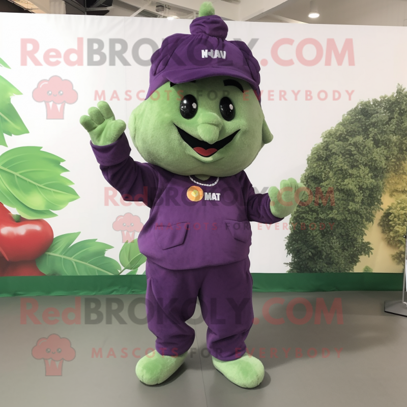 nan Grape mascot costume character dressed with a Corduroy Pants and Foot pads nan Grape mascot costume character dressed with a Corduroy Pants and Foot pads