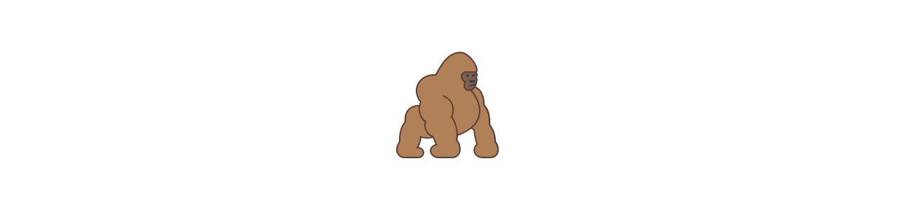 Gorilla-mascottes - Mascottekostuum -