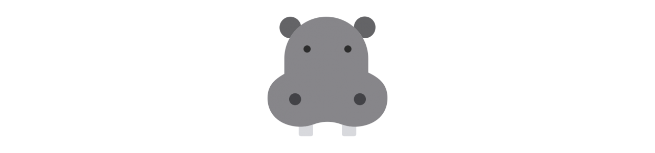 Mascotte hippopotame - Costumes de mascottes Redbrokoly.com