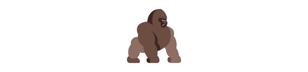 Gorilla-mascottes - Mascottekostuum -