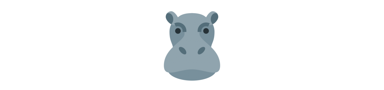 Mascotas de hipopótamo - Disfraz de mascota -