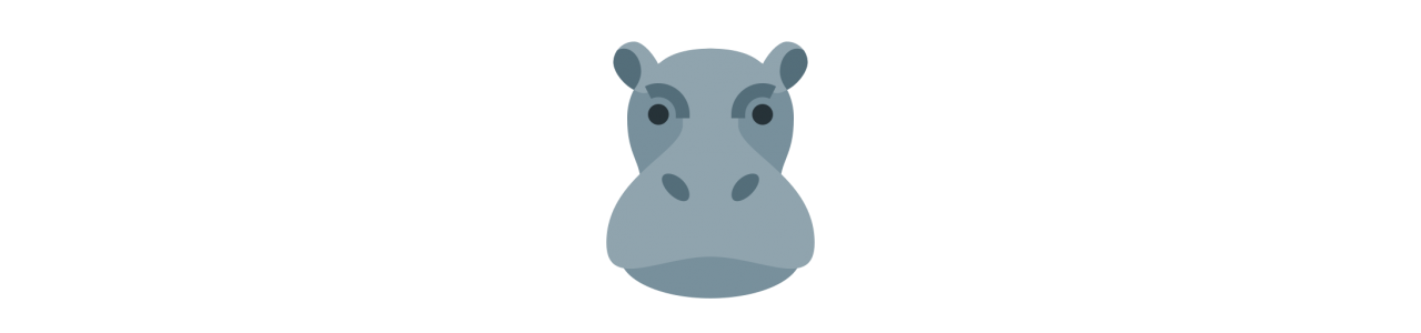 Nilpferd-Maskottchen - Maskottchenkostüm -