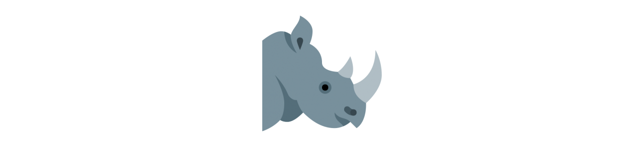 Rhinoceros maskot - Maskotkostume - Redbrokoly.com