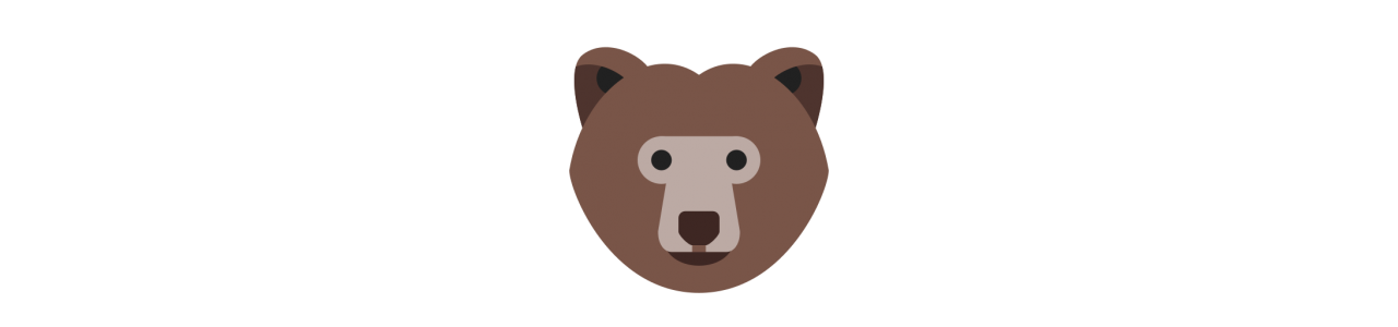 Mascotes de urso de óculos - Traje Mascote -