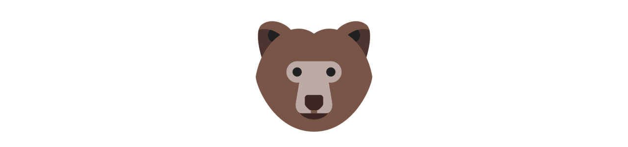 Mascotte dell'orso dagli occhiali - Costume