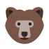 Mascotte dell'orso dagli occhiali