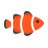 Maskotar för clownfisk