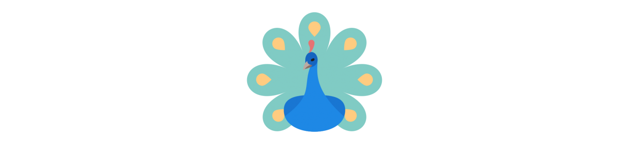 Mascottes de paon - Mascottes - Redbrokoly.com