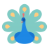 Pfauenmaskottchen