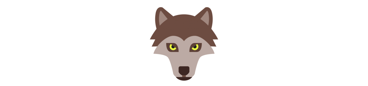 Dire loup mascottes - Mascottes - Redbrokoly.com