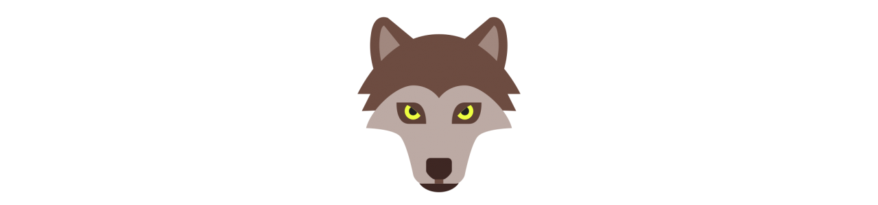 Säg Wolf Mascots - Maskotdräkt - Redbrokoly.com