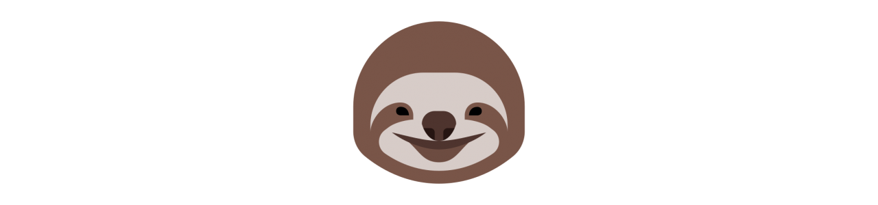 Gigantische luiaardmascottes - Mascottekostuum -