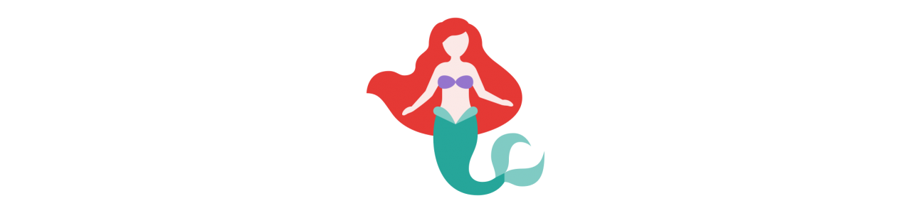 Mascotte sirena - Costume mascotte -