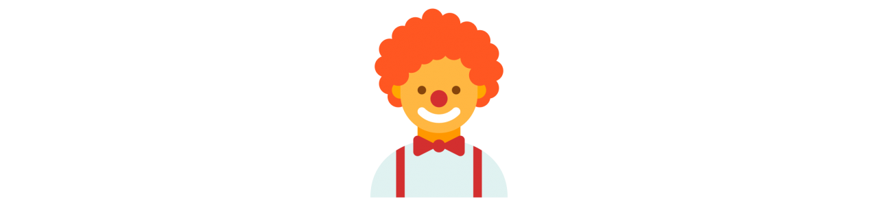 Clown-mascottes - Mascottekostuum - Redbrokoly.com