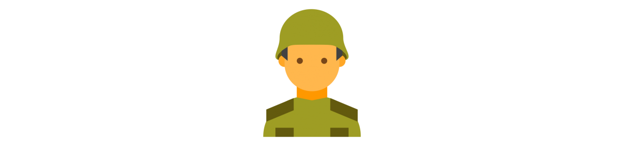 Mascotte soldato dell'esercito - Costume mascotte