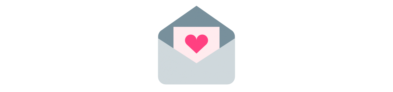 Mascotas de cartas de amor - Disfraz de mascota -