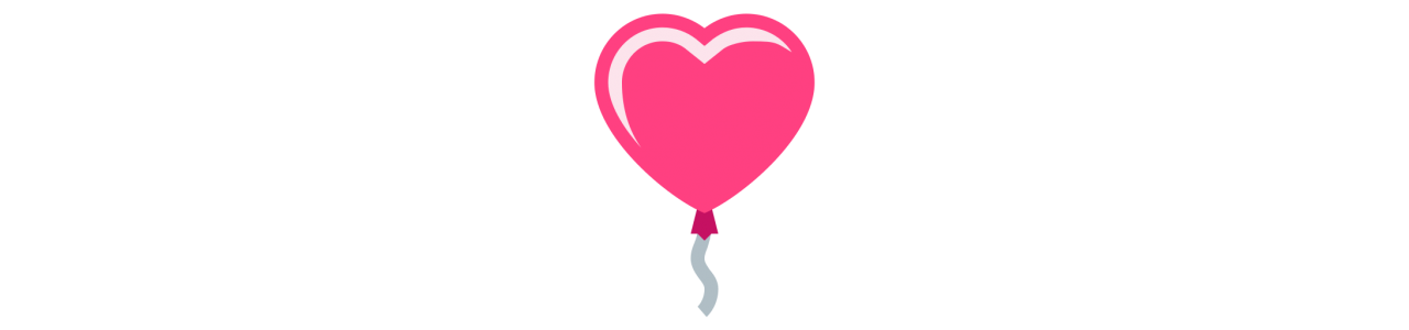 Mascotes de balões em forma de coração - Traje