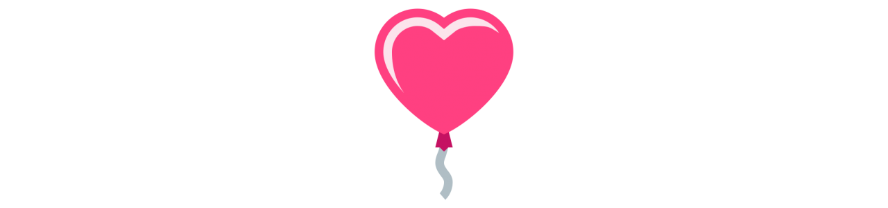 Mascottes de ballons en forme de coeur -