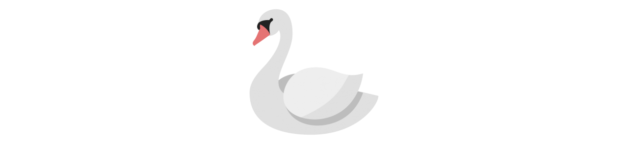 Schwäne-Maskottchen - Maskottchenkostüm -