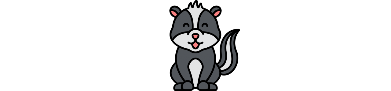 Skunk-mascottes - Mascottekostuum - Redbrokoly.com