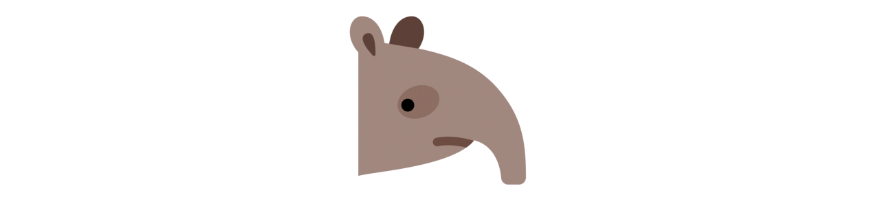 Tapir-maskoter – Maskotkostyme – Redbrokoly.com