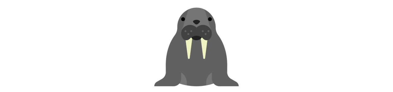 Walrus-mascottes - Mascottekostuum -
