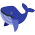 Mascotte della balena blu