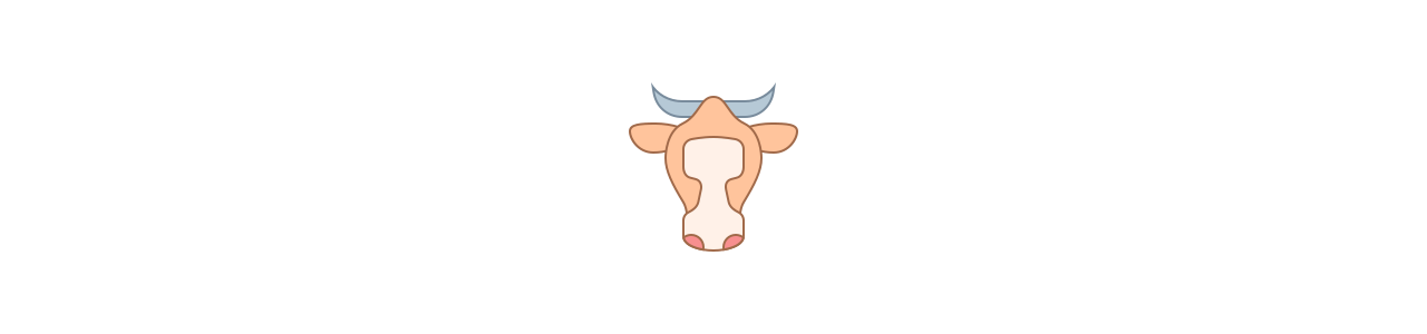 Mascotas de vaca - Disfraz de mascota -