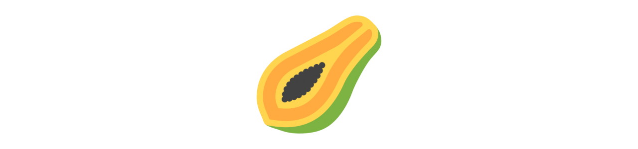 Papaya-mascottes - Mascottekostuum -