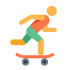 Skateboardende mascottes