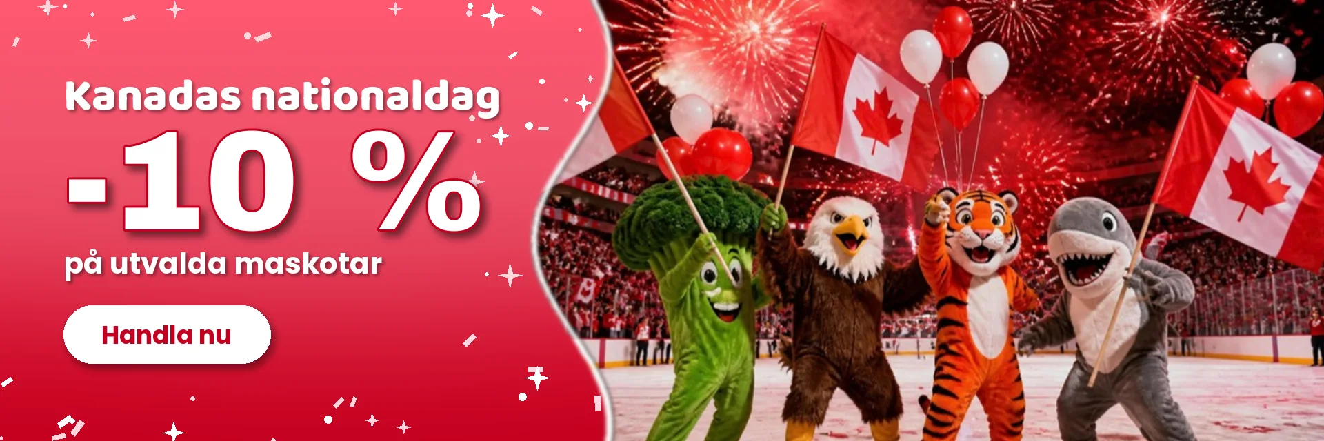 Kanadas nationaldag – -10 % – RedBrokoly.com