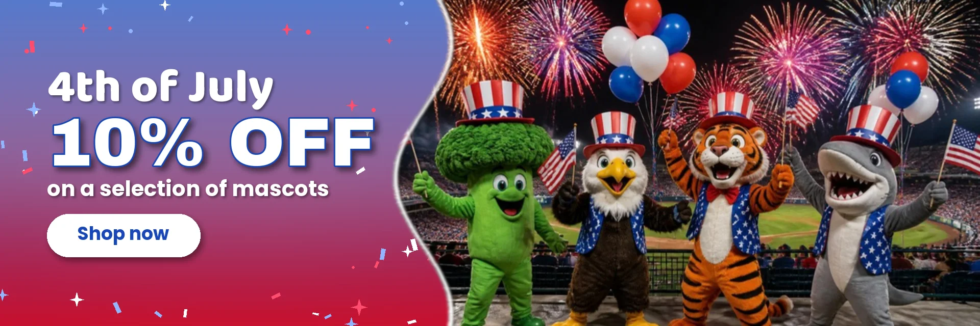 4th of July – -10 % – RedBrokoly.com