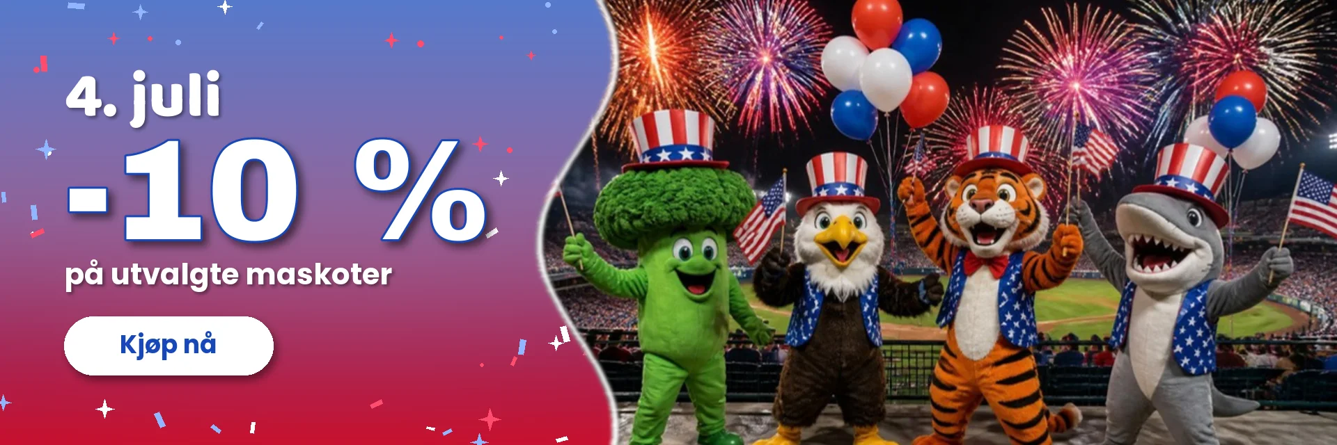 4. juli – -10 % – RedBrokoly.com