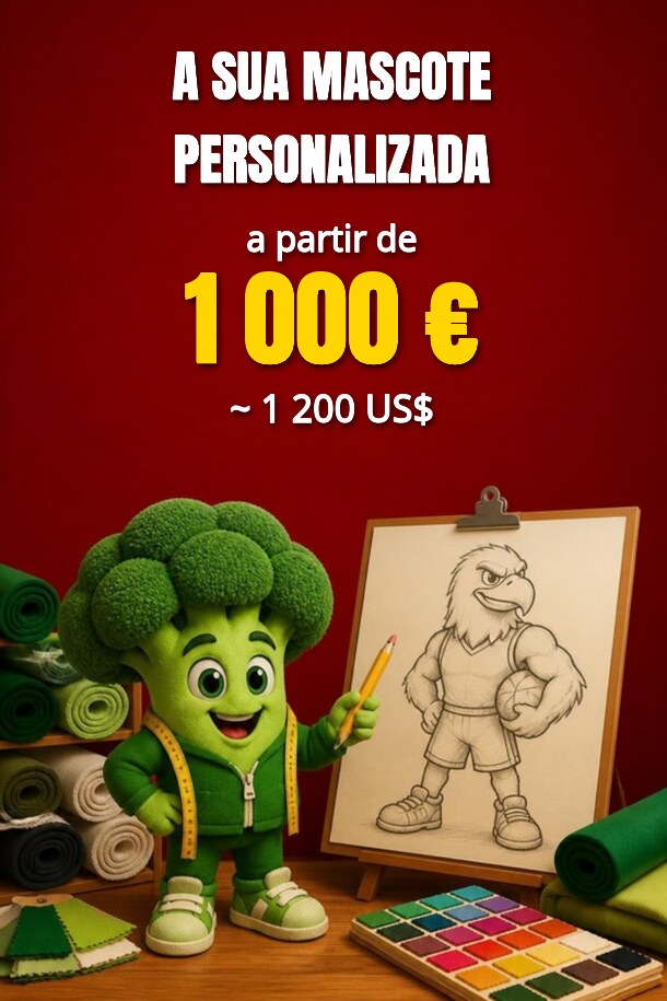 A sua mascote personalizada – Pedir orçamento