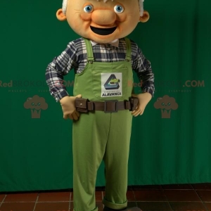 Mascot of the day: Mascot old man worker in overalls. Discover @redbrokoly #mascots - Link : https://bit.ly/2Znokkz - REDBROKO_05424 #mascots #mascot #event #costume #redbrokoly #marketing #customized #costume #overalls #man #old #worker #custom - https://www.redbrokoly.com/en/men's-mascots/5424-mascot-old-man-worker-in-overalls.html
