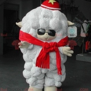 Mascot of the day: Big white sheep mascot with sunglasses. Discover @redbrokoly #mascots - Link : https://bit.ly/2Znokkz - REDBROKO_05267 #white #mascots #mascot #event #costume #redbrokoly #marketing #customized #with #costume #big #sunglasses #sheep #custom - https://www.redbrokoly.com/en/sheep-mascots/5267-big-white-sheep-mascot-with-sunglasses.html