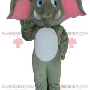 Mascot of the day: Giant white and pink gray elephant mascot. Discover @redbrokoly #mascots - Link : https://bit.ly/2Znokkz - REDBROKO_04656 #white #mascots #mascot #event #costume #redbrokoly #marketing #customized #and #pink #costume #gray #giant #elephant #custom - https://www.redbrokoly.com/en/elephant-mascots/4656-giant-white-and-pink-gray-elephant-mascot.html