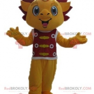 Mascot of the day: Yellow and red dragon mascot. Smiling mascot. Discover @redbrokoly #mascots - Link : https://bit.ly/2Znokkz - REDBROKO_04668 #mascots #mascot #event #costume #redbrokoly #marketing #customized #and #red #yellow #costume #dragon #smiling #custom - https://www.redbrokoly.com/en/dragon-mascot/4668-yellow-and-red-dragon-mascot-smiling-mascot.html