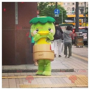 Mascot of the day: Flowerpot duck green bird mascot. Discover @redbrokoly #mascots - Link : https://bit.ly/2Znokkz - REDBROKO_02298 #mascots #mascot #event #costume #redbrokoly #marketing #customized #green #costume #bird #duck #flowerpot #custom https://www.redbrokoly.com/en/bird-mascot/2298-flowerpot-duck-green-bird-mascot.html