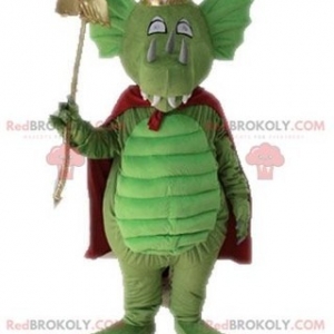 Mascot of the day: Green dragon mascot with a red cape. Discover @redbrokoly #mascots - Link : https://bit.ly/2Znokkz - REDBROKO_04677 #mascots #mascot #event #costume #redbrokoly #marketing #customized #green #with #red #costume #dragon #cape #custom - https://www.redbrokoly.com/en/dragon-mascot/4677-green-dragon-mascot-with-a-red-cape.html